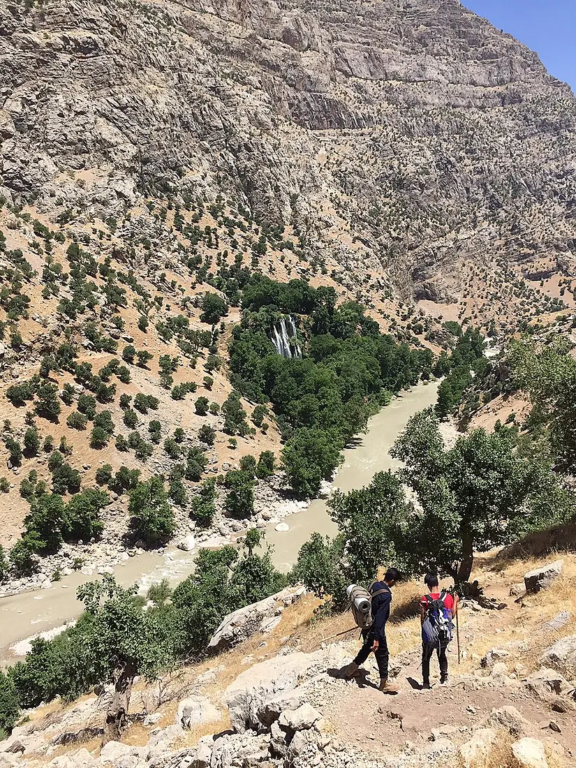 Zarde Limeh waterfalls